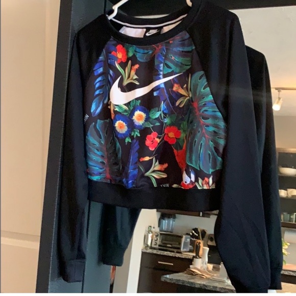 Nike Hyper Tropical Cropped Sweatshirt S - Picture 3 of 6